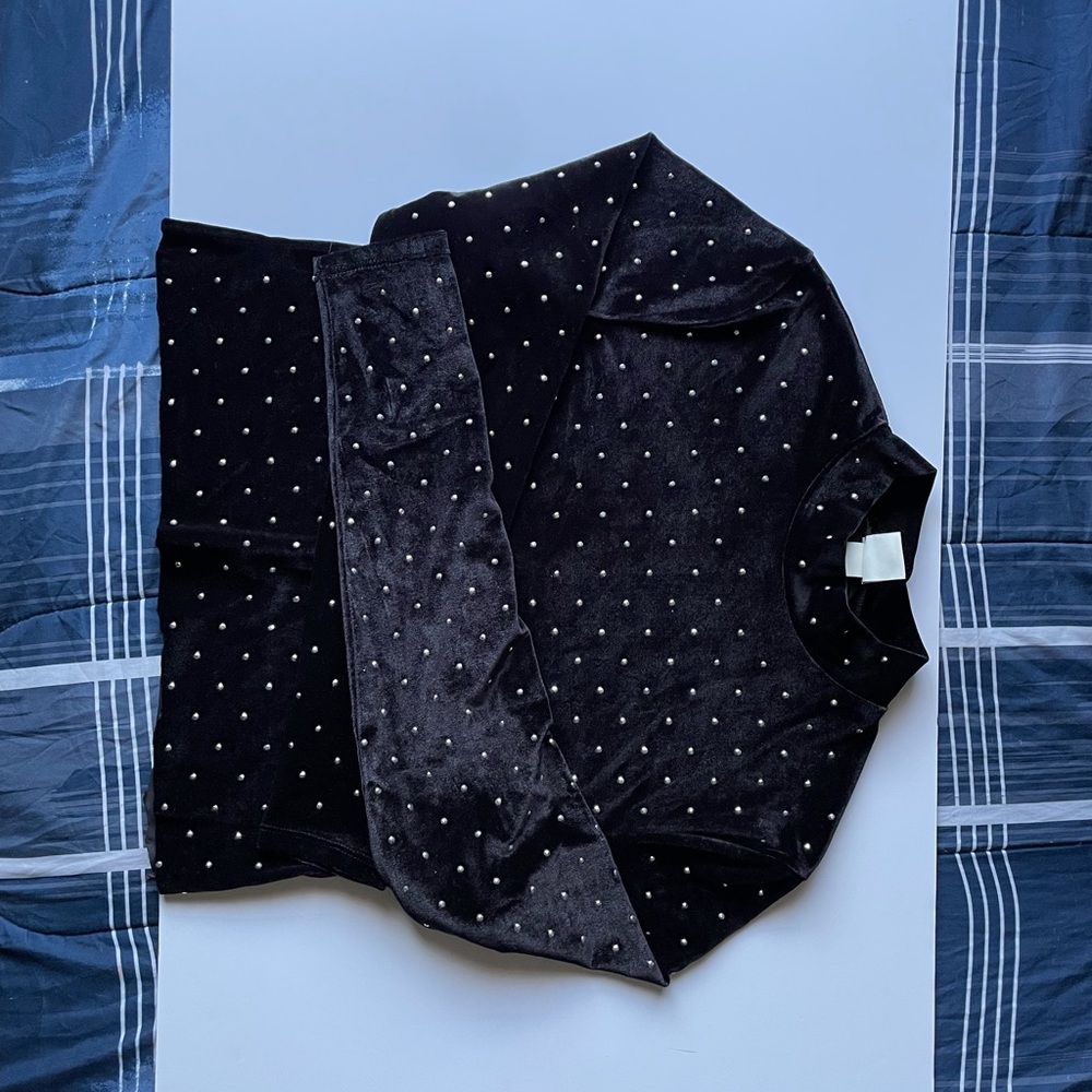 Bedazzled mock turtleneck